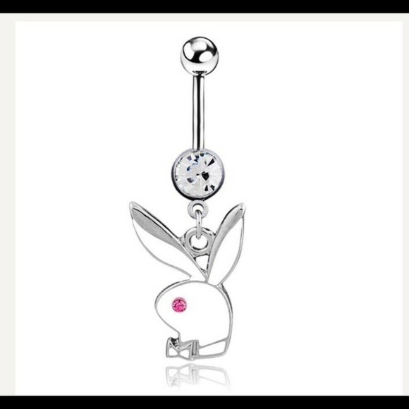 3 PC 14G Enamel Filled Playboy Bunny Naval Ring’s - Picture 3 of 5